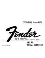 Fender 160-PS - Owners Manual 